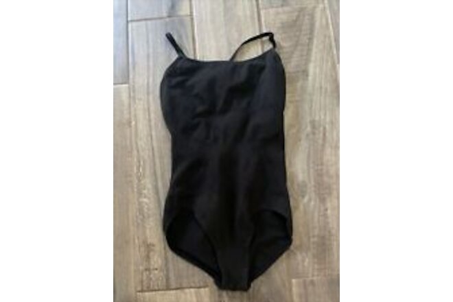 NEW- Black Pinch Front Camisole Leotard Adult Small- Revolution Dancewear #7001
