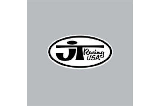 JT Racing - OVAL - Black & White decal