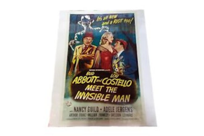 Abbott And Costello Meet the Invisible Man 1951 Laminated Mini Movie Poser Print