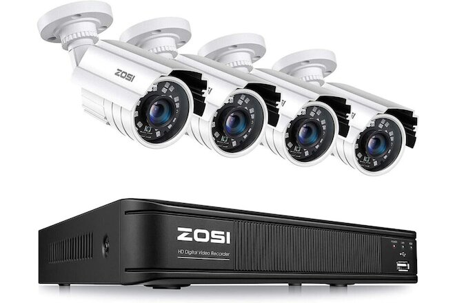 ZOSI CCTV 8CH DVR Home Security Camera System 1080p Outdoor Cameras Night Vision