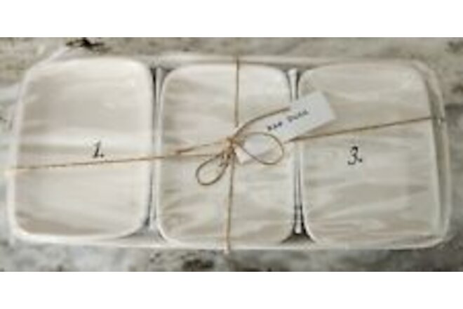 NEW RAE DUNN Artisan Collection 4-pc Numbered Dishes & Appetizer Tray 1. 2. 3.