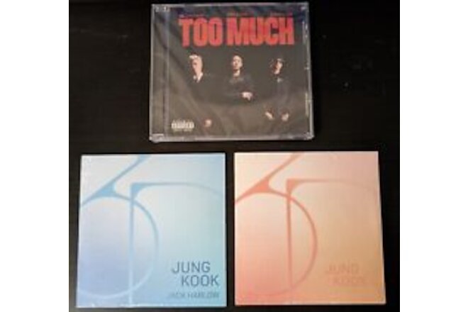 Too Much The Kid Laroi Ft JUNGKOOK Central Cee Black Cover IN HAND + 3D Singles