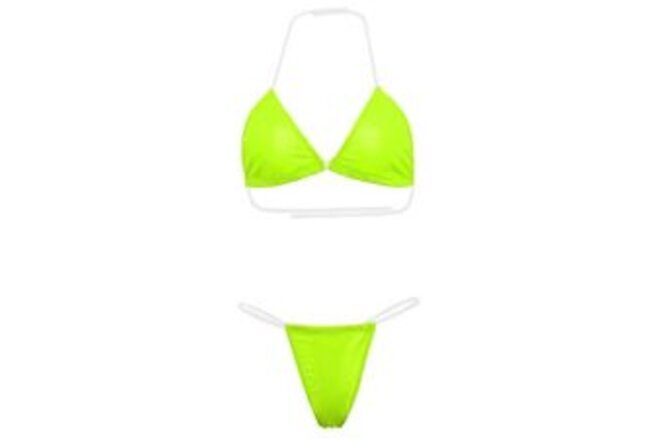 Split Swimwear Slim Wireless Sexy Triangle Bra Briefs Bikini Set Quick Drying