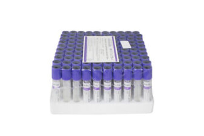 Carejoy 100PCS/box  EDTA Tubes Blood Collection Tubes 12x75mm FDA