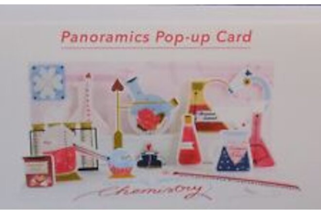 Valentines Day Panoramics Pop-Up Card Up with Paper 'Bottled Love...Chemistry'