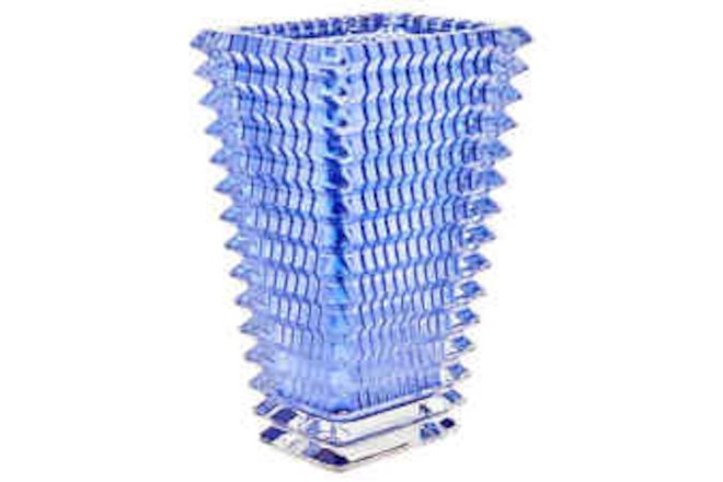 Baccarat Crystal Rectangular Eye Vase - Blue