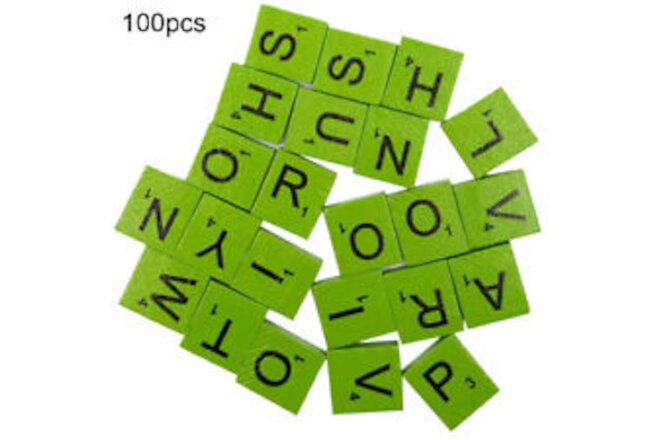 100 Pcs Multi-Color Wood Letters Numbers Button DIY Craft Sewing Scrapbooking 76