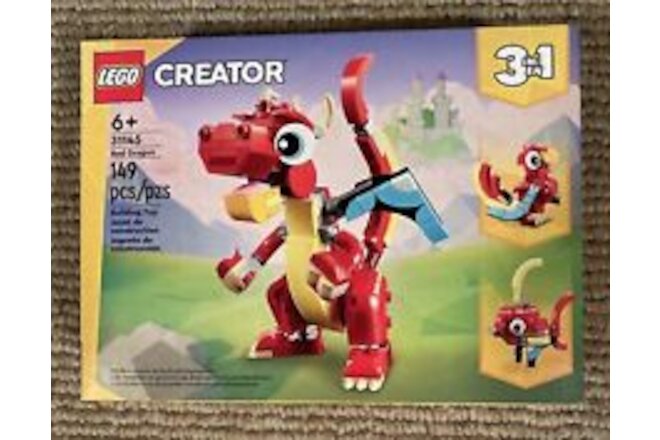 Lego 31145 Red Dragon - 3in1 - CREATOR - 149 Pieces - Brand New in Box