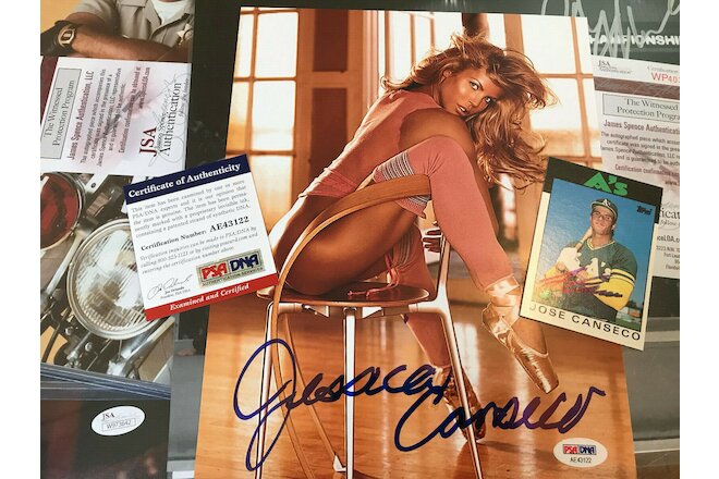 Jessica Jose Canseco auto PSA/DNA COA 2 signed Playboy 1986TT RC Autograph 8x10
