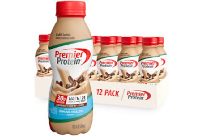 NEW Premier Protein Shake, 30g Protein, 11.5 fl oz, 12 Ct  (Café Latte）