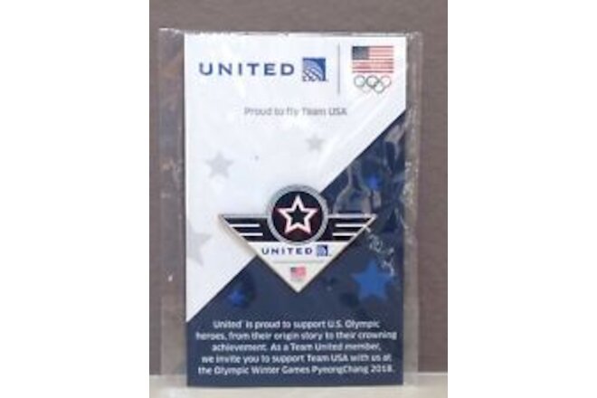 United Airlines Olympic Winter Games PyeongChang 2018 Enamel Lapel Pin