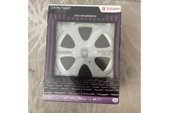 Verbatim Digital Movie DVD-R Blank Discs 10 pack sealed *NEW* ME79