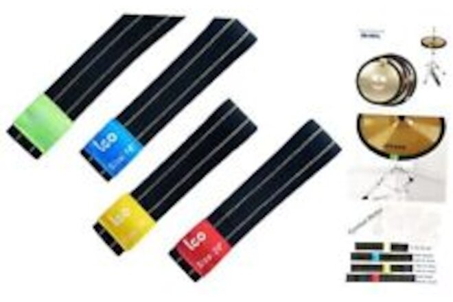 LEO Premium 4 Pack Cymbal Chokes for Drum Set, Upgrade Ultra Elastic Sung