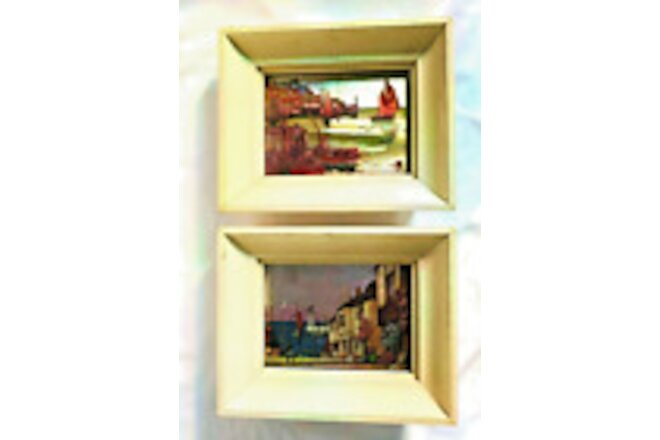 Framed Prints 1950s Foil  Pair Universal Picture Frame and Art Co Chicago #3643