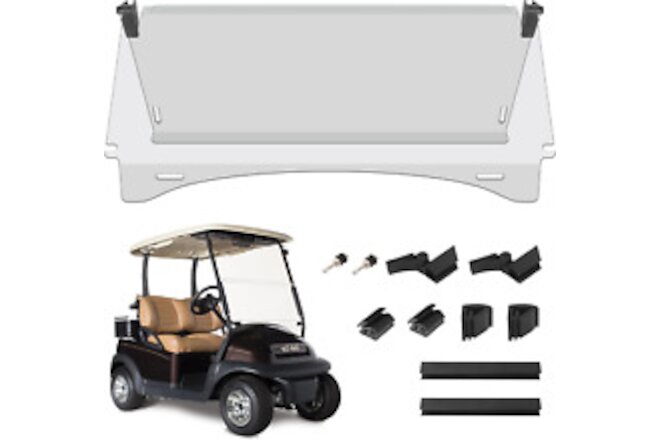 Golf Cart Windshield HD Shatterproof & Foldable Windproof for Golf Cart Club Car