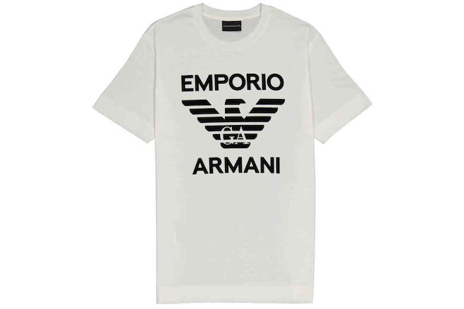 Emporio Armani Men's White Logo-print T-shirt