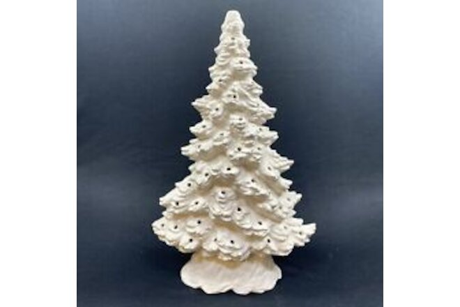Modern Flat Bisque Ceramic Christmas Tree