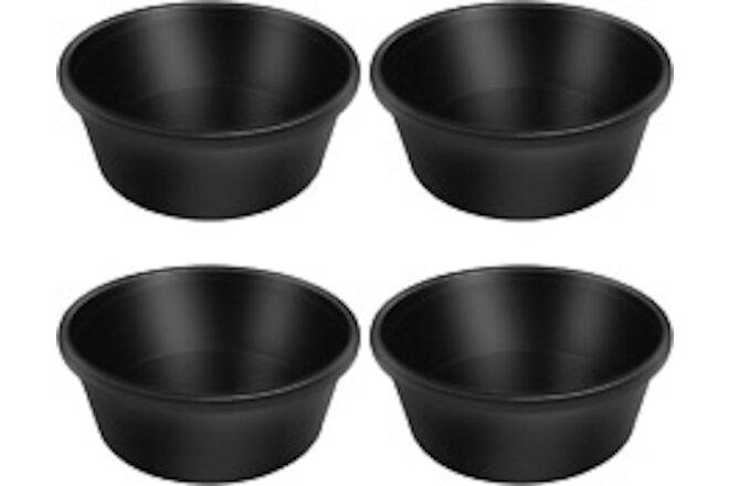 4Pcs Rubber Feeder Pan, 4 Quart Durable Rubber Feed Pan, Resistant Horse Feed Bu