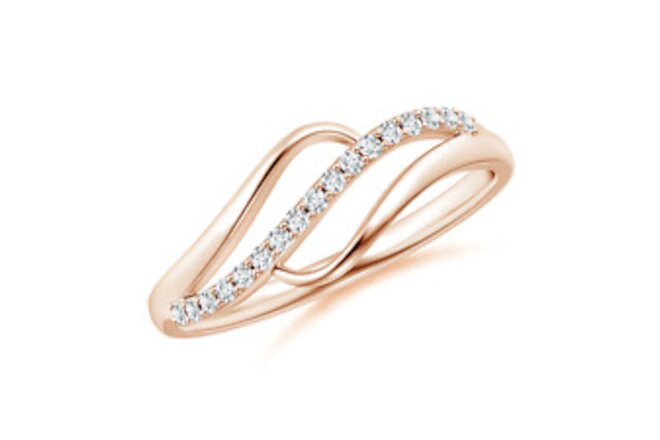 Diamond Swirl Bypass Diamond Ring 925 Sterling Silver Band Wedding  Ring Gift