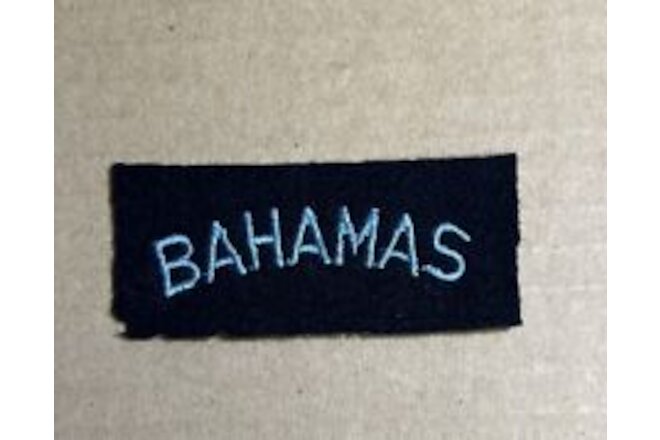 WW2 British BAHAMAS Nationality Shoulder Title Insignia Patch 3 1/8" x 1 3/8"