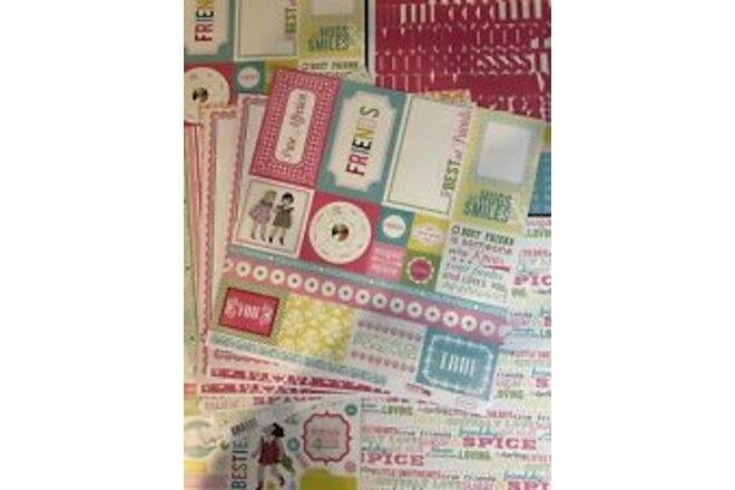 Carta Bella Cool Summer 25 Pages 12x12 Cardstock,  Stickers & Letters   2 Sides