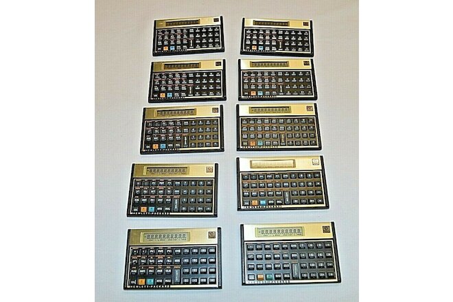 Lot of 10 each Hewlett-Packard HP-12c Financial Calculators. Refurbished.