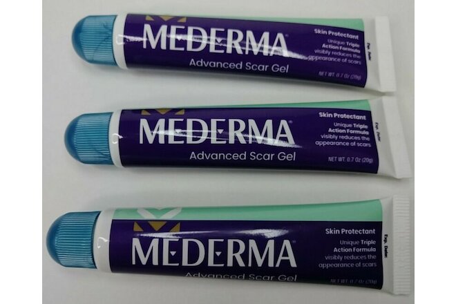 3x Mederma Advanced Scar Gel Skin Care 0.7 oz (20g) New No Box EXP 11/23
