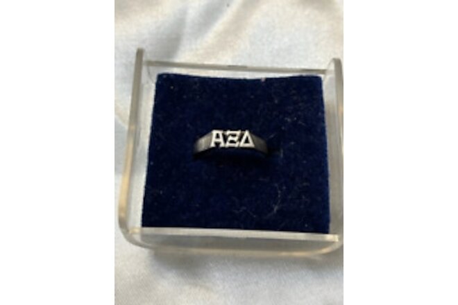 Zeta Tau Alpha Sterling Silver BLOCK Ring size 5  LICENSED RETIRED