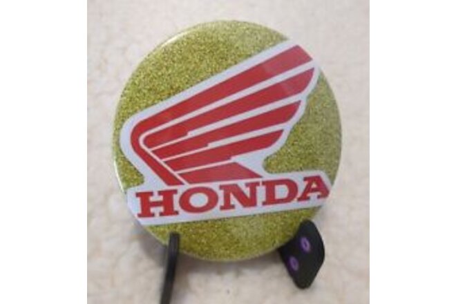3" Button Badge Pin ~ HONDA ~ Classic Wing Logo ~ Custom Handmade 3" (75mm)~ NEW