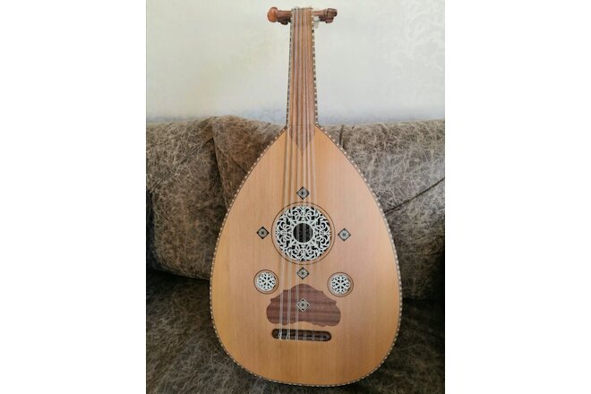 ZERYAB OUD SHAMI  Wooden Handmade Walnut String Instrument OUDعود زرياب