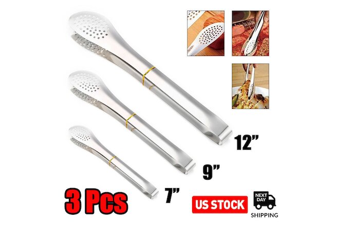 Stainless Steel Kitchen Tongs Salad Tongs BBQ Tongs Heavy Duty Serving Food Tong