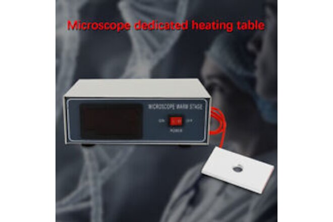 Microscope Stage Digital Thermostat Heating Plate Slide Warmer Temp Control 35W