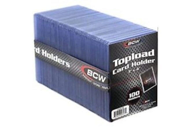 3x4" Standard Topload Card Holders - 100 Pack | Toploader Hard Plastic Card S...