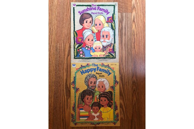 The Sunshine Family Uncut Paper Dolls & The Happy Family Uncut Paper Dolls 1972