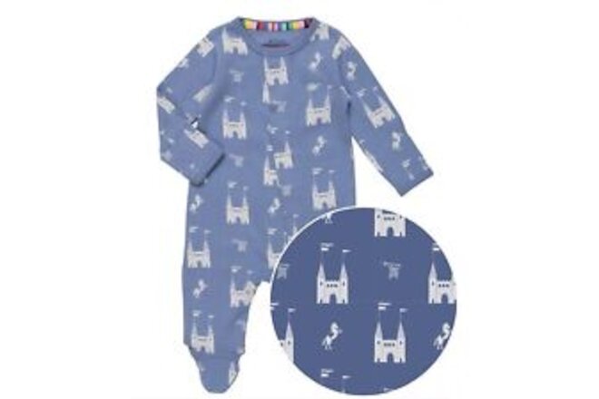 Magnetic Me Baby Footie Sleeper Organic Cotton Coverall Blue Royal Castle 9-12M