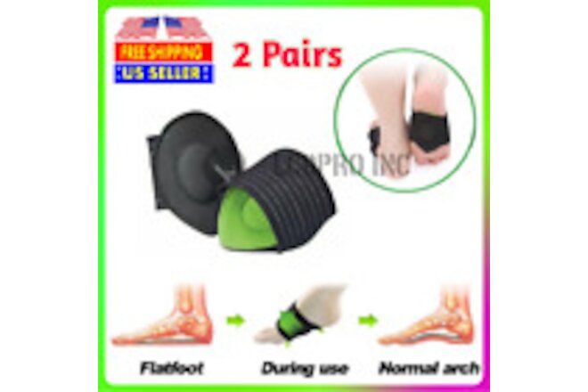 2 Pair Plantar Fasciitis Therapy Wrap brace Arch Support for Heel Foot Pain -US