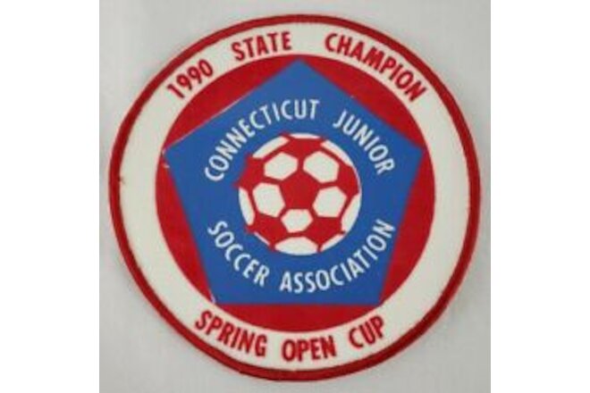 1990 State Champion Spring Open Cup - Connecticut  Jr. Soccer Assoc. Patch Lot/5