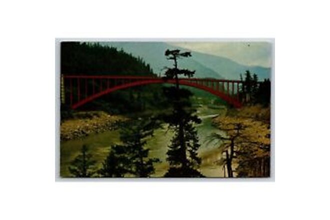 Postcard Vintage Alexandria Bridge Fraser Canyon British Columbia 0316