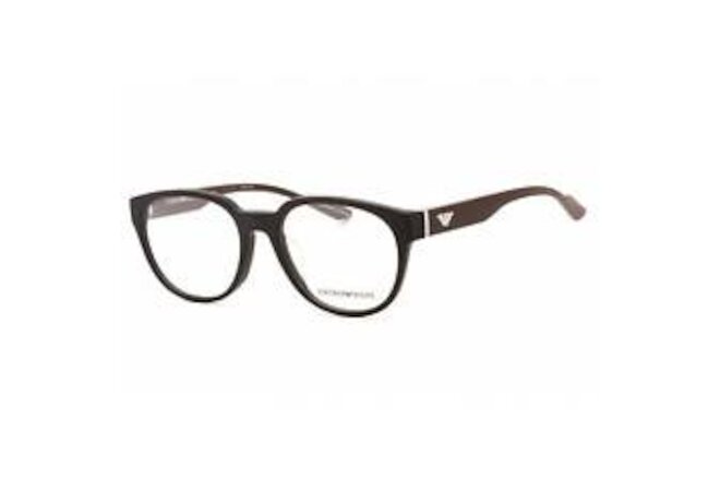 Emporio Armani Men's Eyeglasses Matte Brown Full Rim Round Frame 0EA3224F 5260