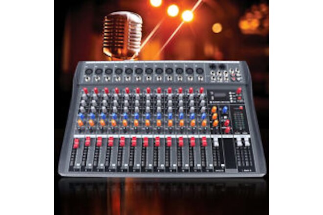12 Channels USB Bluetooth Live Studio Audio Mixer New Board Mixing Console Sound