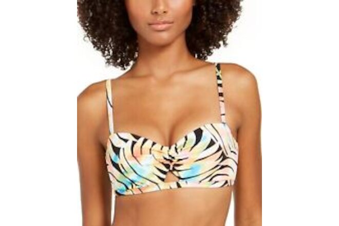 Sundazed Womens Paradise Palm Printed Becky Bra Sized Bikini Top Multi 36 C