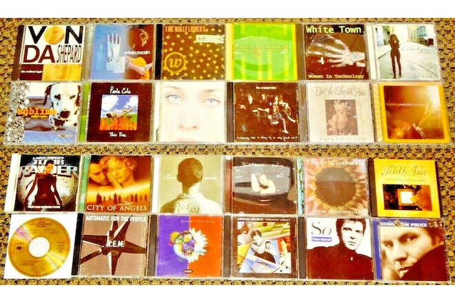 24 CD MUSIC LOT ALTERNATIVE SOFT ROCK Peter Gabriel Enya Sting Robert Palmer REM