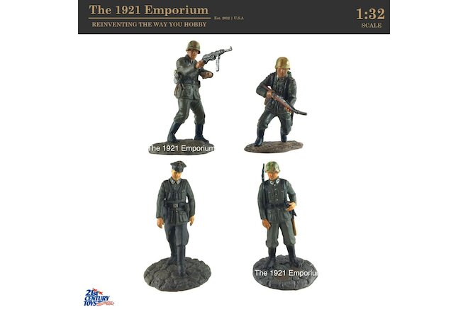 ✙ 1:32 21st Century Toys Ultimate Soldier WWII German Army Infantry 4 Figure Set