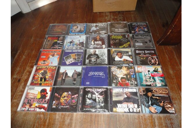 25 NEW & Sealed CD Lot - Rap Hip Hop R&B POP Underground Gangsta Rap - Rare