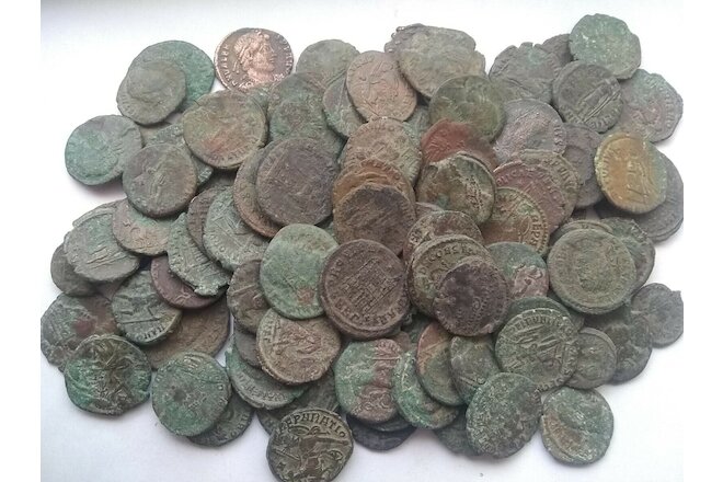 Lot of 5 genuine Ancient Roman coins Constantine, Constantius, Valens, Licinius