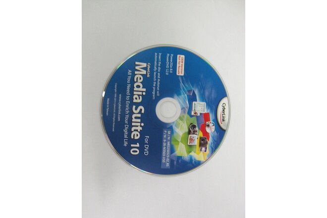 CyberLink Media Suite 10 *Brand New* With CD Key lot 2 Disk.