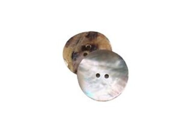 Natural Mother-of-Pearl Shell Buttons - AKOYA - Produced in Spain (25 mm)
