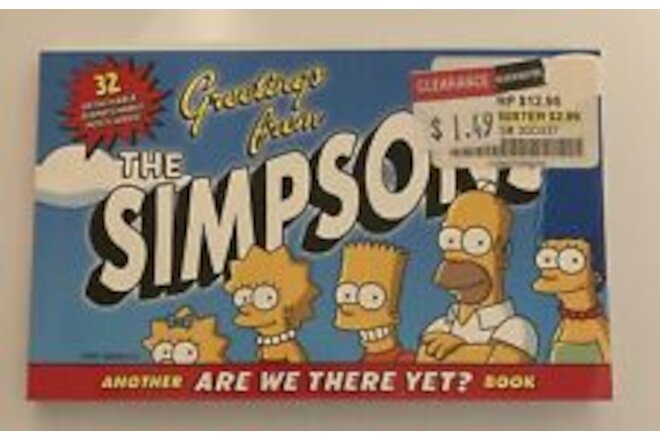 Greetings From The Simpsons Postcard Book By Matt Groening BART HOMER KRUSTY NEW