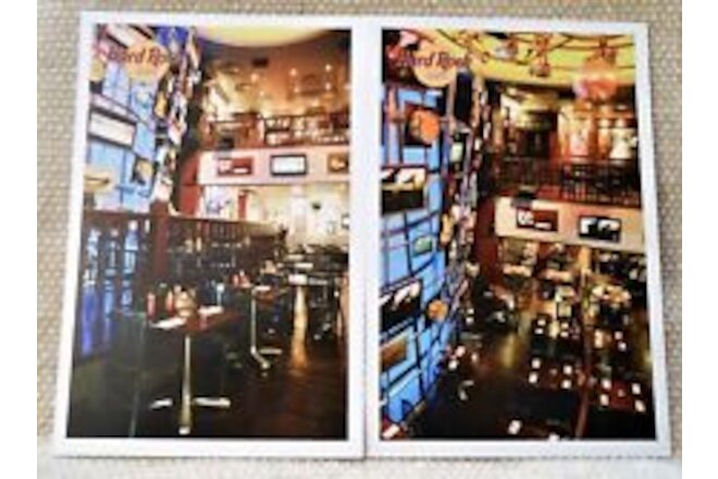 HARD ROCK CAFE PARIS SET OF FOUR POSTCARDS - SEE PICTURES - NEW