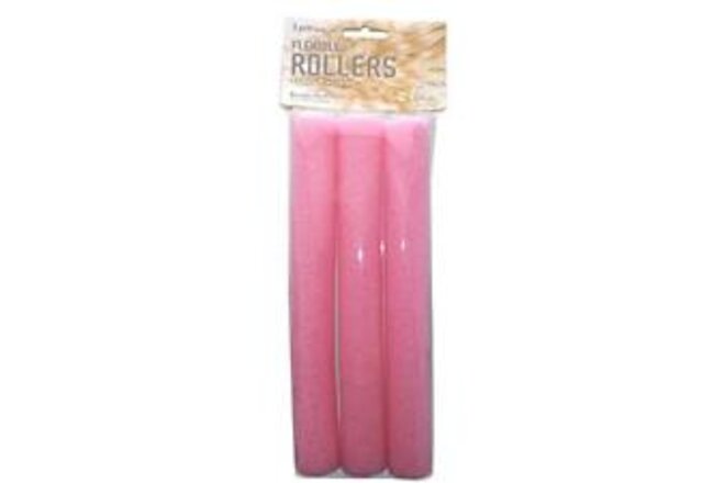 Bonita Home Flexible Pink Hair Rollers 3 count, Case of 36